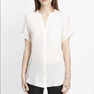 VINCE classic silk blouse