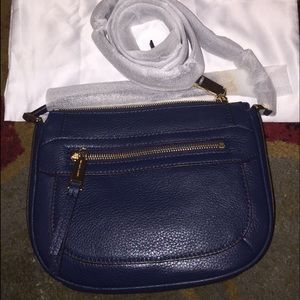 Michael Kors Navy Medium Messenger Bag