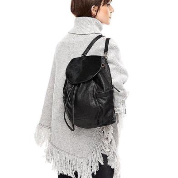 Liebskind IDA- pony black leather backpack