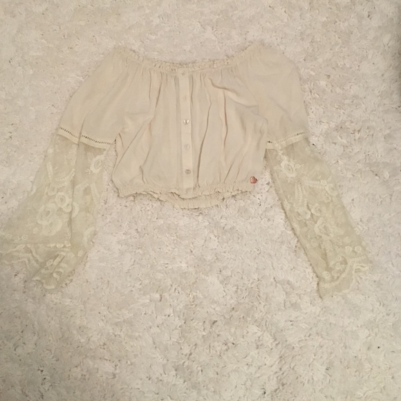 Bohemian off the shoulder long sleeve blouse