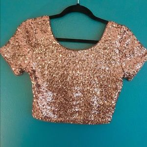 Sequin Crop Top Forever 21