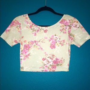 Floral Seafoam Crop Top