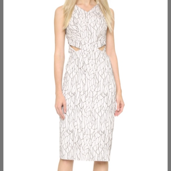Jonathan Simkhai Caviar gray cutout dress