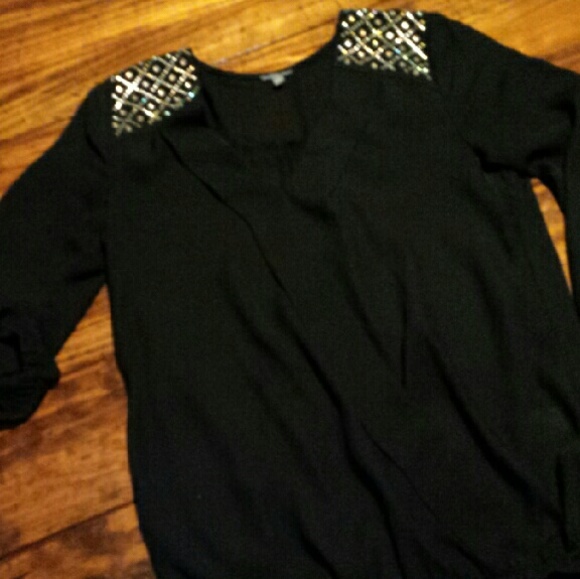 Charlotte Russe black sheer top