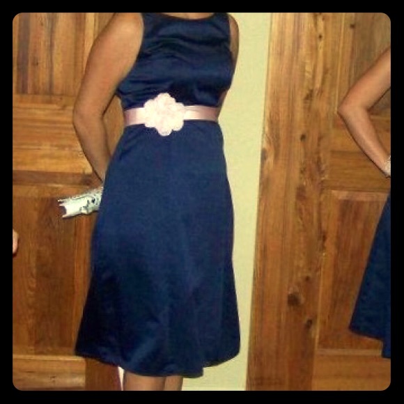 Davids Bridal Tea Length Bridesmaid Dress