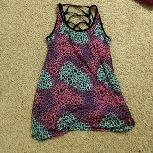 Colorful leopard print cover up