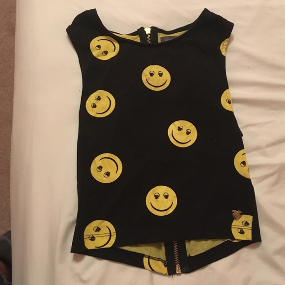 Kendall and Kylie collection  smiley face crop top