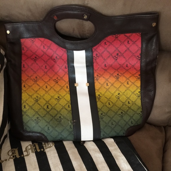 L.A.M.B.Rasta Carlisle convertible tote/clutch GUC - Picture 3 of 4