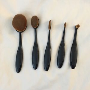 5 piece toothbrush type make up brush set