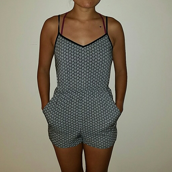Black and white romper