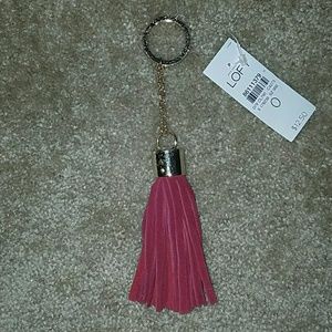 Ann Taylor Loft Suede Keychain