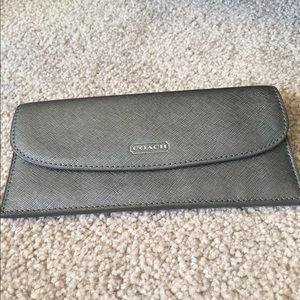Coach wallet, grey/metallic color