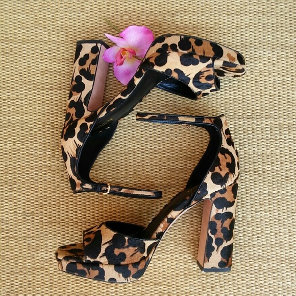 COACH Margharita Leopard Chunky Heel size 9.5 - Picture 2 of 4
