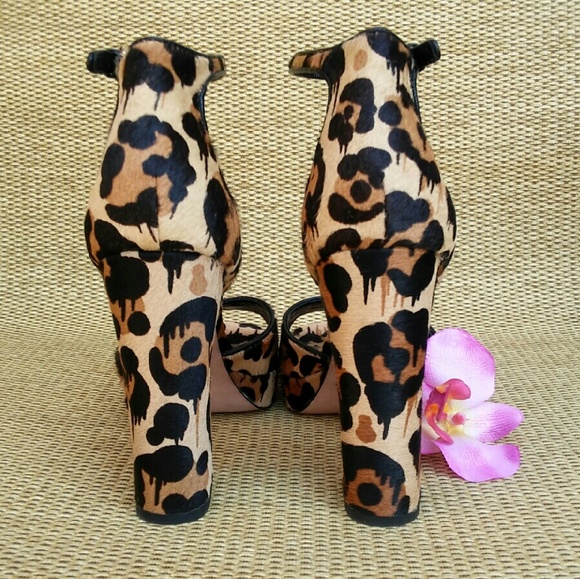 COACH Margharita Leopard Chunky Heel size 9.5 - Picture 3 of 4