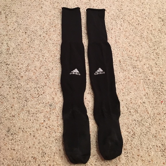 adidas black knee high socks