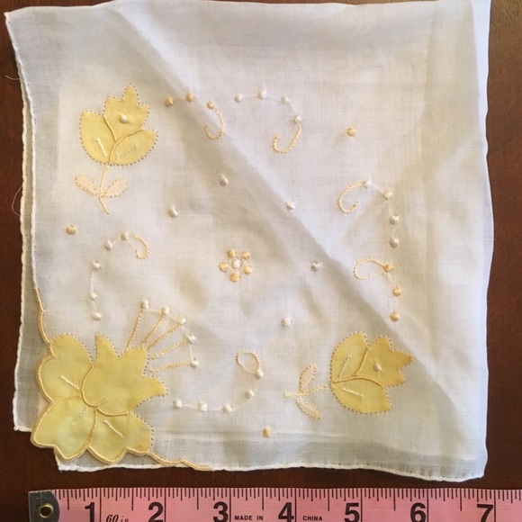 Embroidered vintage women's handkerchief