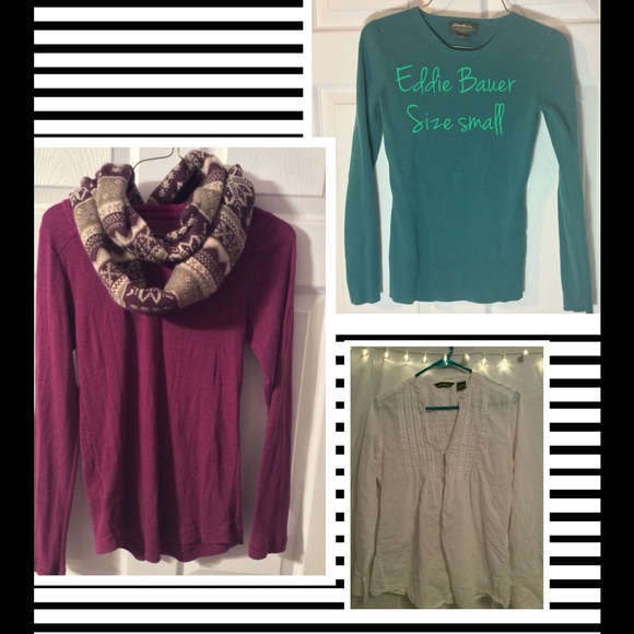 Three Eddie Bauer tops included🔹size small.