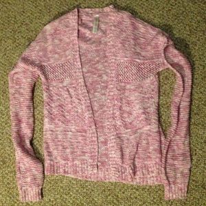 Cherokee pink/white cardigan