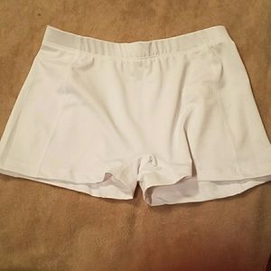 White compression shorts