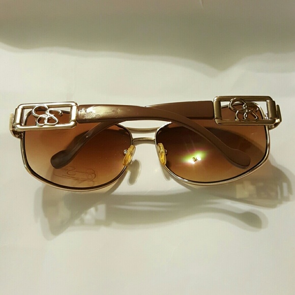 Jessica Simpson gold brown sunglasses main image 4