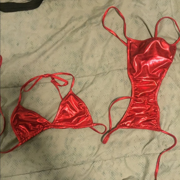 Red bathing suit