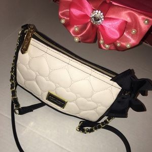 Betsy Johnson heart quilted shoulder bag