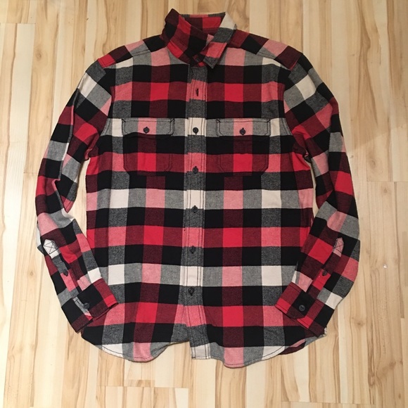 Lace Up Front Flannel Shirt - Picture 4 of 4