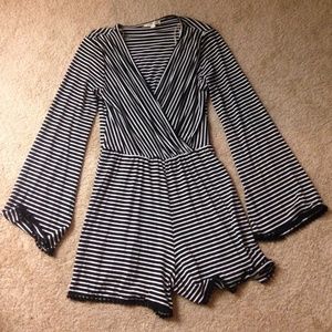 Boutique Black and White Romper