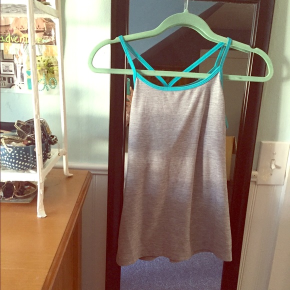 Old Navy Size Small Grey and Teal Active Tank