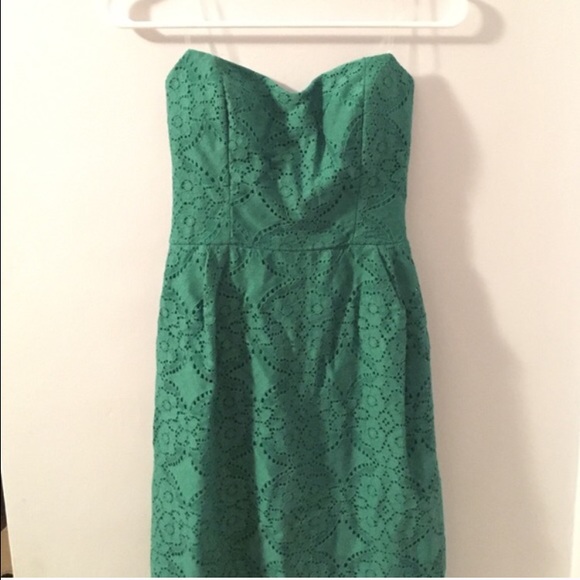 Green lace strapless dress - ORIGINAL TAGS