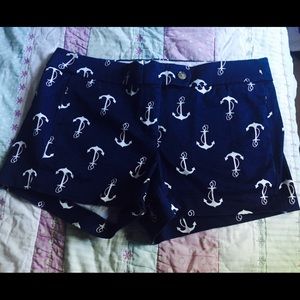 J Crew Anchor Printed Chino Shorts Size 6