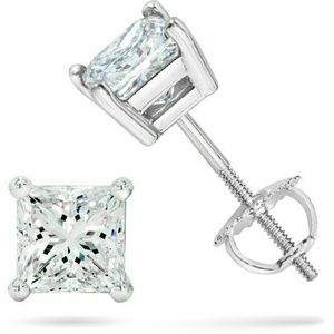 1 ct. Princess Cut Diamond Earrings