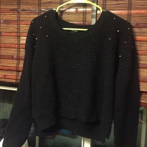 Studded black sweater