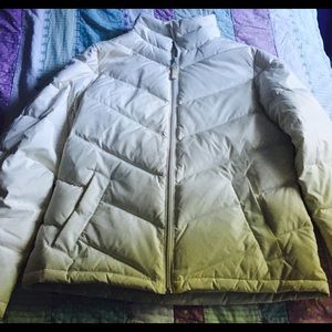 Cream Land's End Down Winter Jacket, Size XS