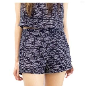 Black and White Crop Shorts Set