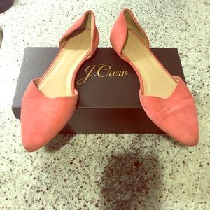 Jcrew suede d'orsay flats
