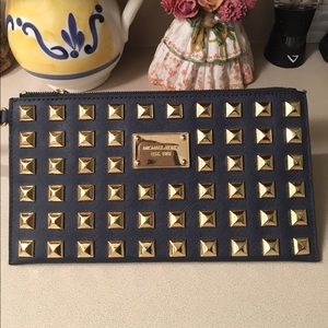 🎉REDUCED!🎉Michael Kors Navy Studded Clutch 💞