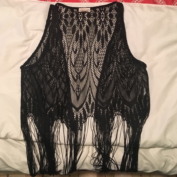 Lace Fringe Vest