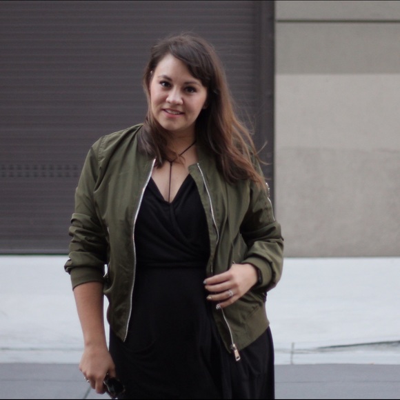 Olive Bomber Jacket - Picture 6 of 6