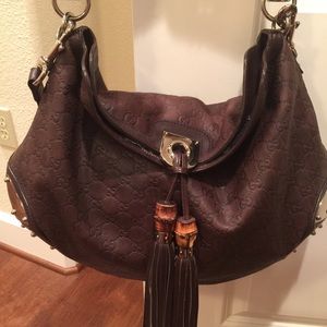 Authentic Brown Medium Gucci Indy handbag