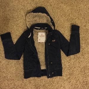 HOLLISTER faux fur lined jacket