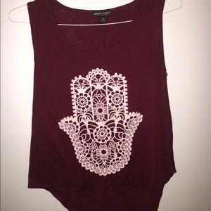 Boho maroon tank