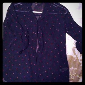 Navy & Red heart shirt