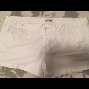 White Express shorts