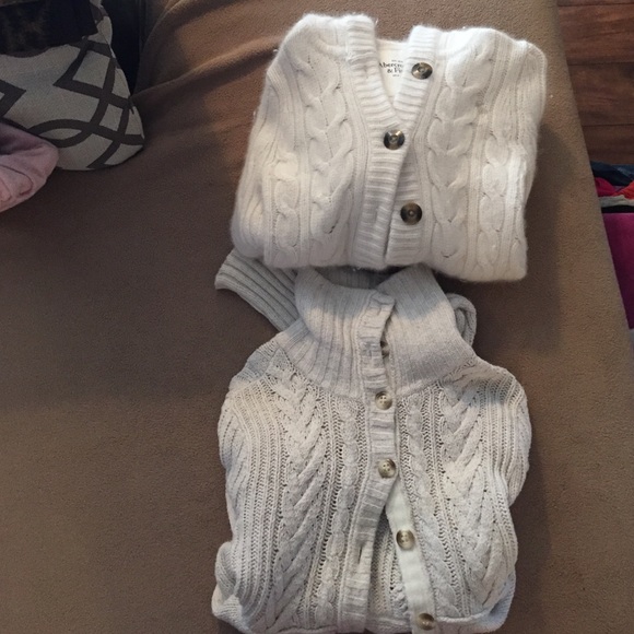Lot of 2 Abercrombie and Fitch button up sweaters
