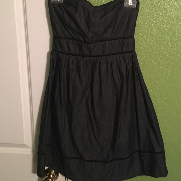 Strapless Denim Mini