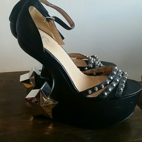 Jeffrey campbell - like star heel wedge black