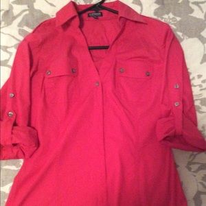 Express pink button down