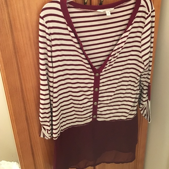 3/4 length striped tee