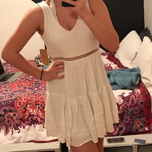 Open back white dress